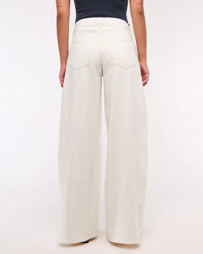 Abercrombie & Fitch Linen-blend Ultra Wide Leg Jean In Sand