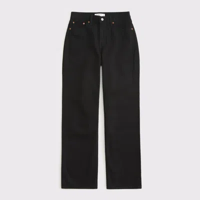 Abercrombie & Fitch Curve Love High Rise Loose Jean In Black