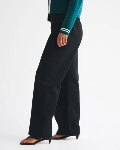 Abercrombie & Fitch Curve Love High Rise Loose Jean In Black