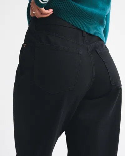 Abercrombie & Fitch Curve Love High Rise Loose Jean In Black