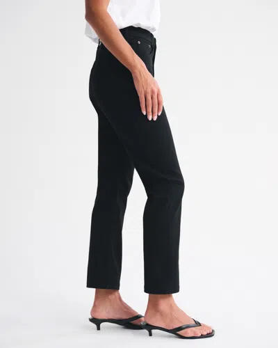 Abercrombie & Fitch Curve Love Ultra High Rise Ankle Straight Jean In Black