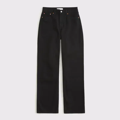 Abercrombie & Fitch High Rise Loose Jean In Black