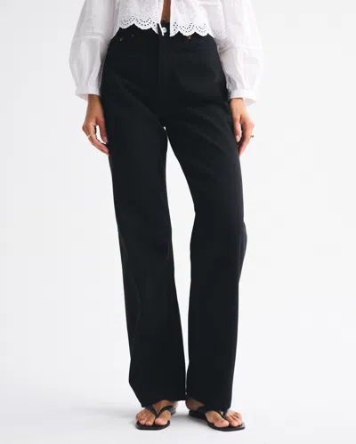 Abercrombie & Fitch High Rise Loose Jean In Black