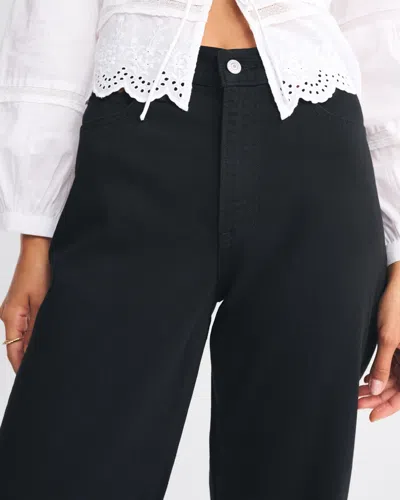 Abercrombie & Fitch High Rise Loose Jean In Black