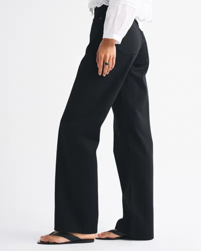 Abercrombie & Fitch High Rise Loose Jean In Black