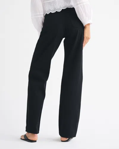 Abercrombie & Fitch High Rise Loose Jean In Black