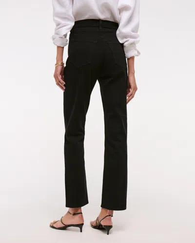 Abercrombie & Fitch Ultra High Rise Ankle Straight Jean In White