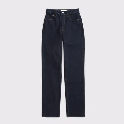 Abercrombie & Fitch Ultra High Rise 90s Straight Jean In Blue