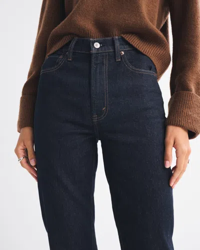 Abercrombie & Fitch Ultra High Rise 90s Straight Jean In Blue