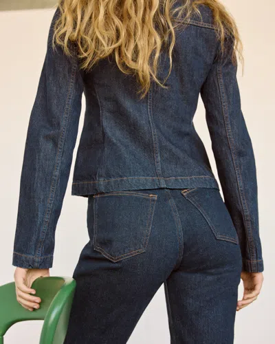 Abercrombie & Fitch Ultra High Rise 90s Straight Jean In Blue