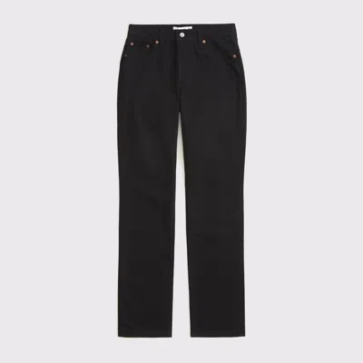 Abercrombie & Fitch Mid Rise 90s Straight Jean In Blue