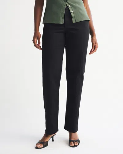 Abercrombie & Fitch Mid Rise 90s Straight Jean In Blue