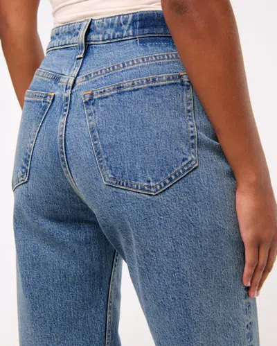 Abercrombie & Fitch Curve Love High Rise 90s Relaxed Frayed Hem Jean