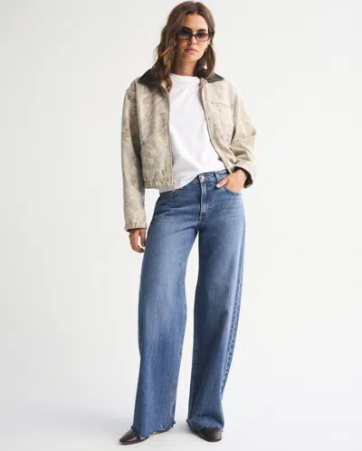 Abercrombie & Fitch Low Rise Ultra Loose Jean In Blue