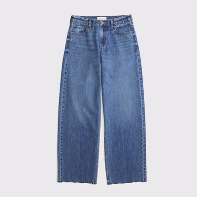Abercrombie & Fitch Low Rise Ultra Loose Jean In Blue
