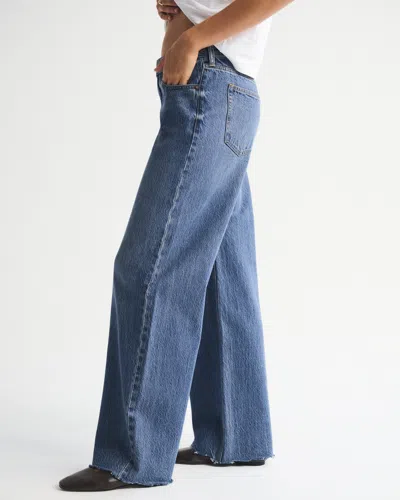 Abercrombie & Fitch Low Rise Ultra Loose Jean In Blue