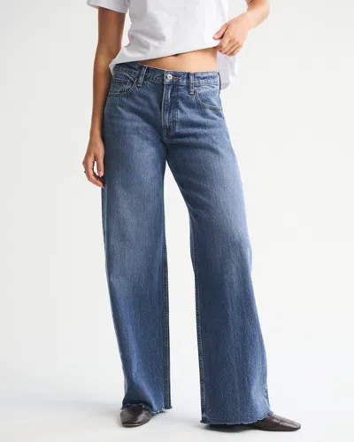 Abercrombie & Fitch Low Rise Ultra Loose Jean In Blue
