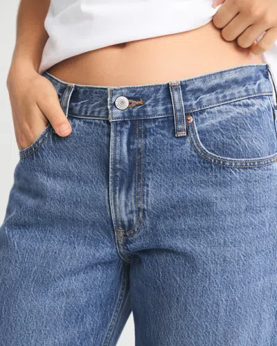 Abercrombie & Fitch Low Rise Ultra Loose Jean In Blue