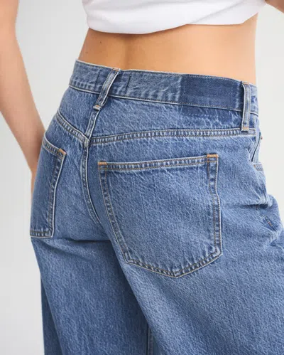 Abercrombie & Fitch Low Rise Ultra Loose Jean In Blue