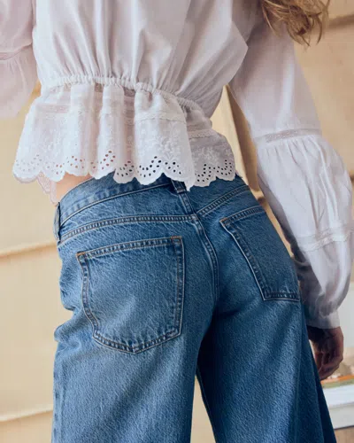 Abercrombie & Fitch Low Rise Ultra Loose Jean In Blue