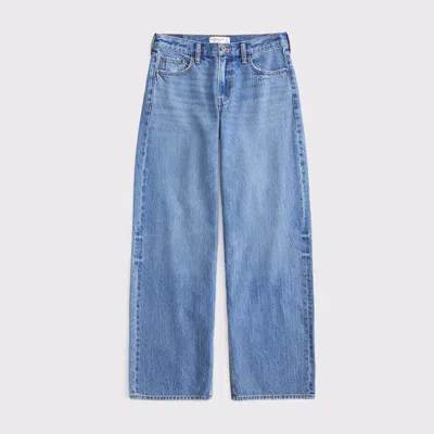 Abercrombie & Fitch Low Rise Ultra Loose Jean In Blue