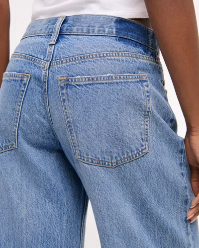 Abercrombie & Fitch Low Rise Ultra Loose Jean In Blue