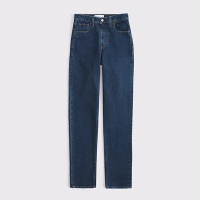 Abercrombie & Fitch Ultra High Rise 90s Straight Jean In Blue
