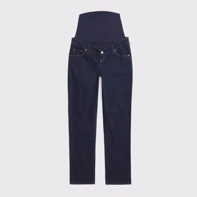 Abercrombie & Fitch Maternity 90s Straight Jean In Blue