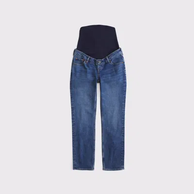 Abercrombie & Fitch Maternity Ankle Straight Jean In Blue