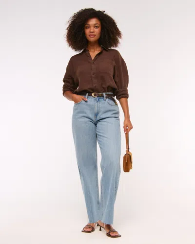 Abercrombie & Fitch Curve Love High Rise Loose Jean