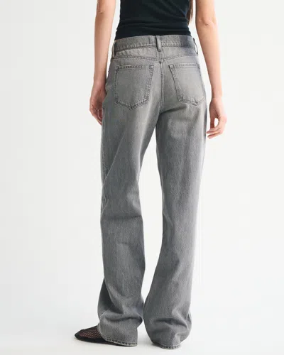 Abercrombie & Fitch High Rise Loose Jean In Gray
