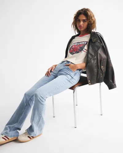 Abercrombie & Fitch Mid Rise Bootcut Braided Waistband Jean In Blue