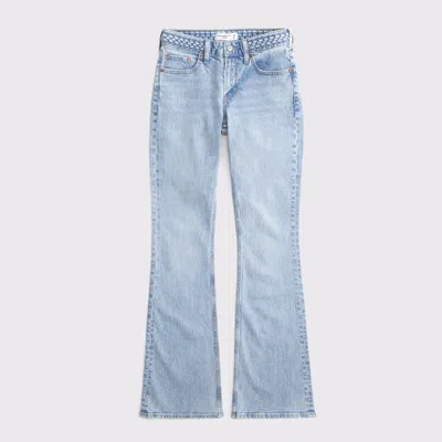 Abercrombie & Fitch Mid Rise Bootcut Braided Waistband Jean In Blue