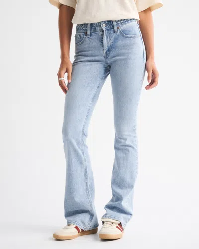 Abercrombie & Fitch Mid Rise Bootcut Braided Waistband Jean In Blue