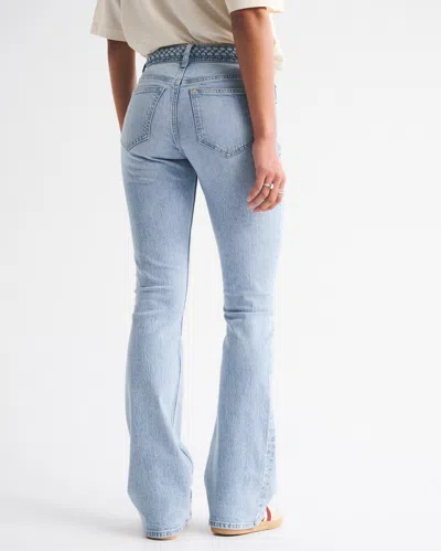 Abercrombie & Fitch Mid Rise Bootcut Braided Waistband Jean In Blue