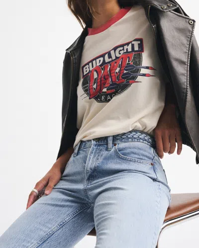 Abercrombie & Fitch Mid Rise Bootcut Braided Waistband Jean In Blue