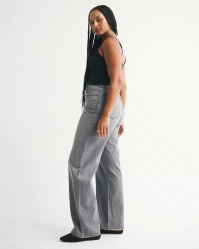 Abercrombie & Fitch Curve Love High Rise Loose Jean In Black