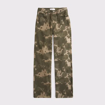 Abercrombie & Fitch High Rise 90s Relaxed Camo Print Jean In Multi