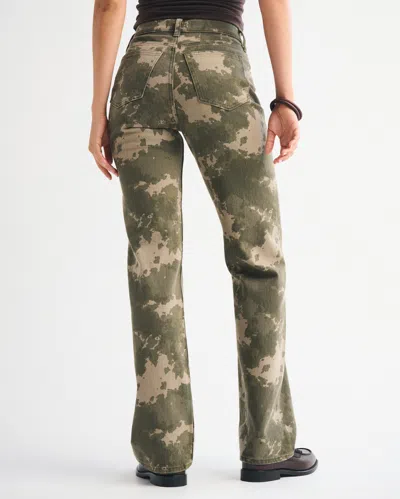 Abercrombie & Fitch High Rise 90s Relaxed Camo Print Jean In Multi