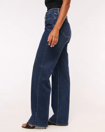 Abercrombie & Fitch Curve Love High Rise 90s Relaxed Jean In Black