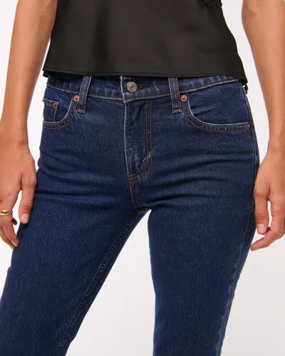 Abercrombie & Fitch Mid Rise Bootcut Jean In Blue