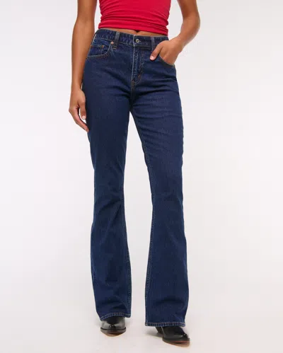 Abercrombie & Fitch Curve Love Mid Rise Bootcut Jean In Blue