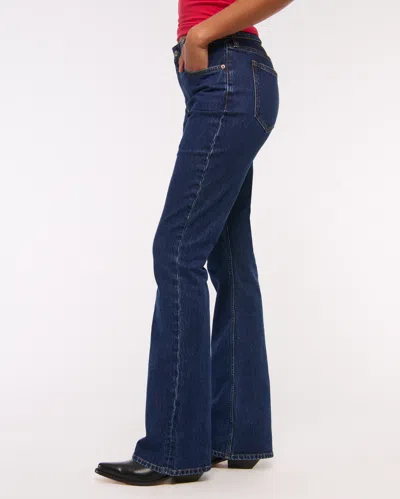 Abercrombie & Fitch Curve Love Mid Rise Bootcut Jean In Blue