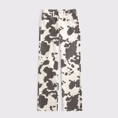 Abercrombie & Fitch Curve Love  High Rise 90s Relaxed Pony Print Jean