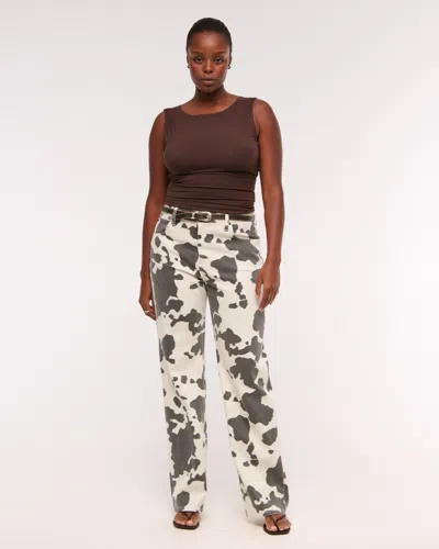 Abercrombie & Fitch High Rise 90s Relaxed Pony Print Jean In Multi