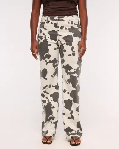 Abercrombie & Fitch High Rise 90s Relaxed Pony Print Jean In Multi
