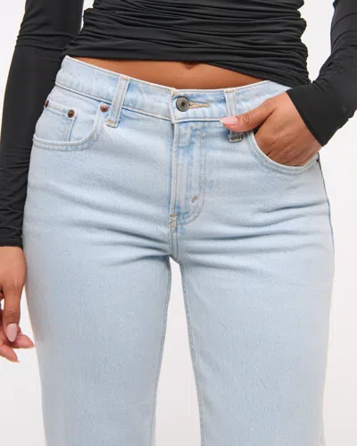 Abercrombie & Fitch Mid Rise 90s Straight Jean In Blue