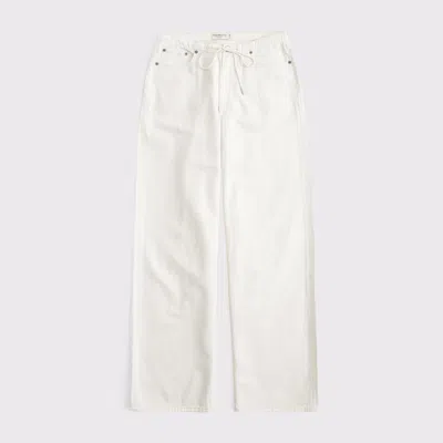 Abercrombie & Fitch Low Rise Ultra Loose Jean In White