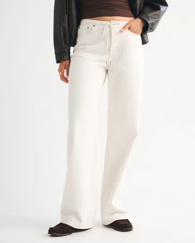 Abercrombie & Fitch Low Rise Ultra Loose Jean In White