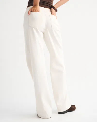 Abercrombie & Fitch Low Rise Ultra Loose Jean In White